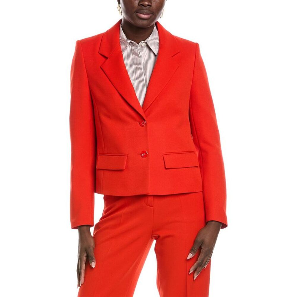 Marc Cain Womens  Solid Blazer, Red